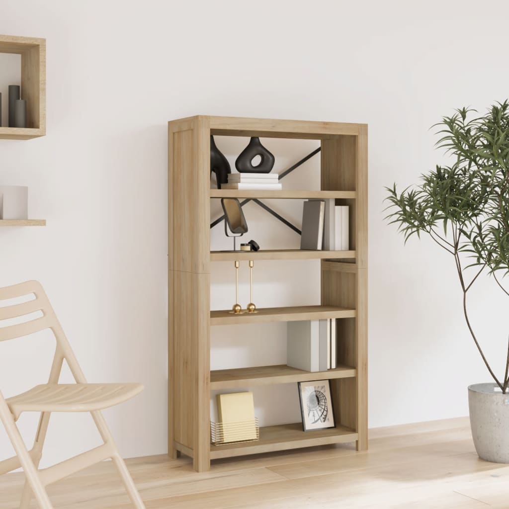 5-Tier Bookcase 80x30x140 cm Solid Wood Acacia - Newstart Furniture