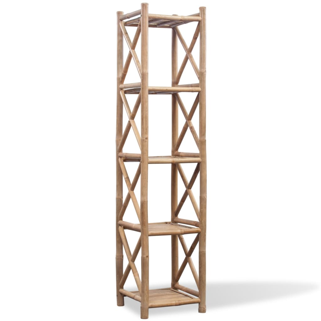 5-Tier Square Bamboo Shelf - Newstart Furniture