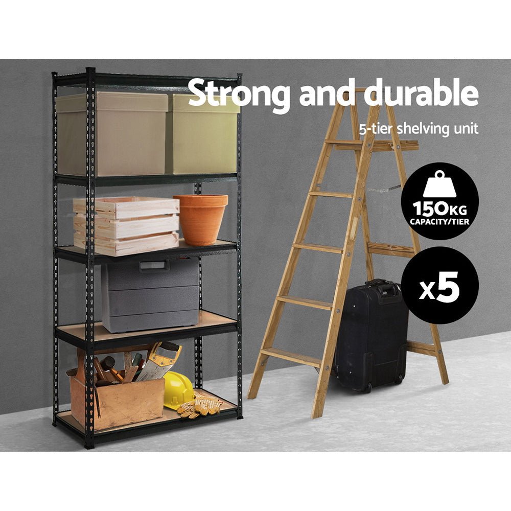 5x1.5M Warehouse Shelving Racking Storage Garage Steel Metal Shelves Rack - Newstart Furniture