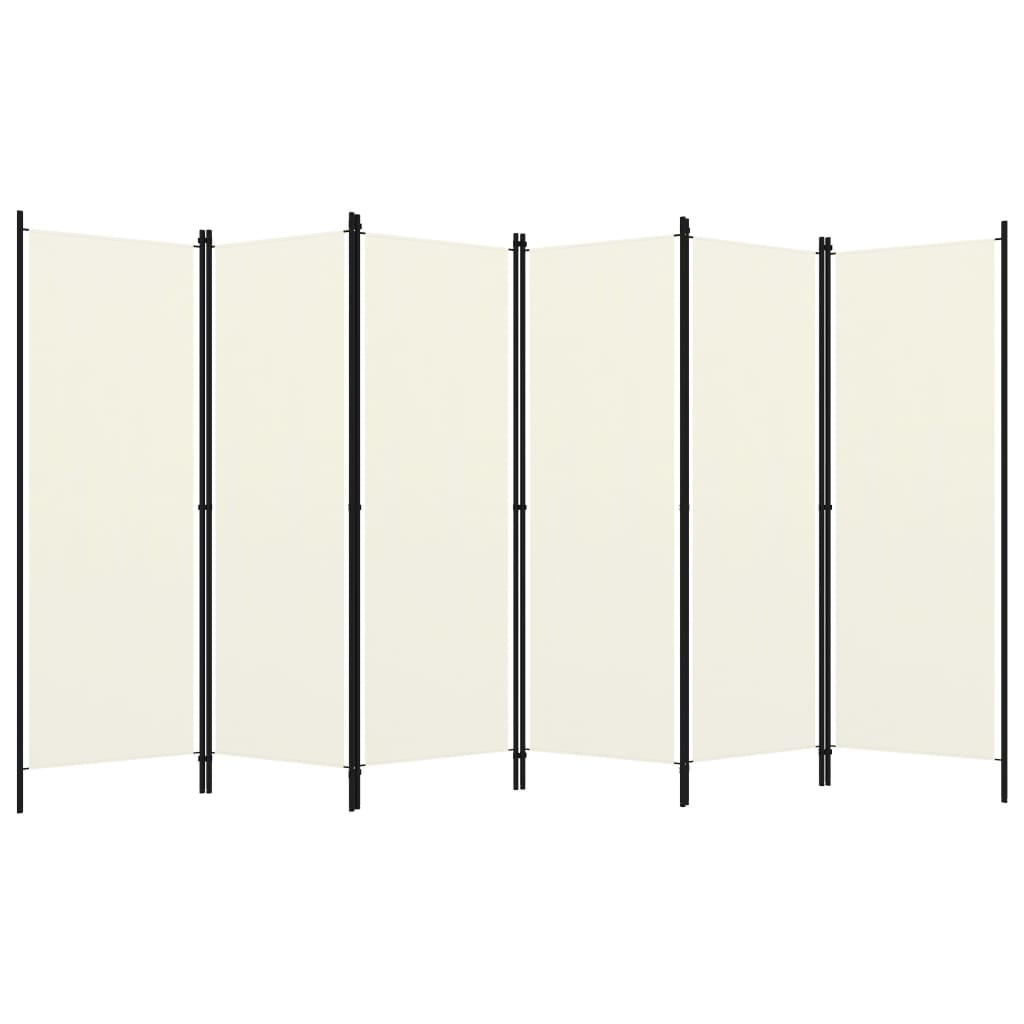 6 - Panel Room Divider Cream White 300x180 cm - Newstart Furniture