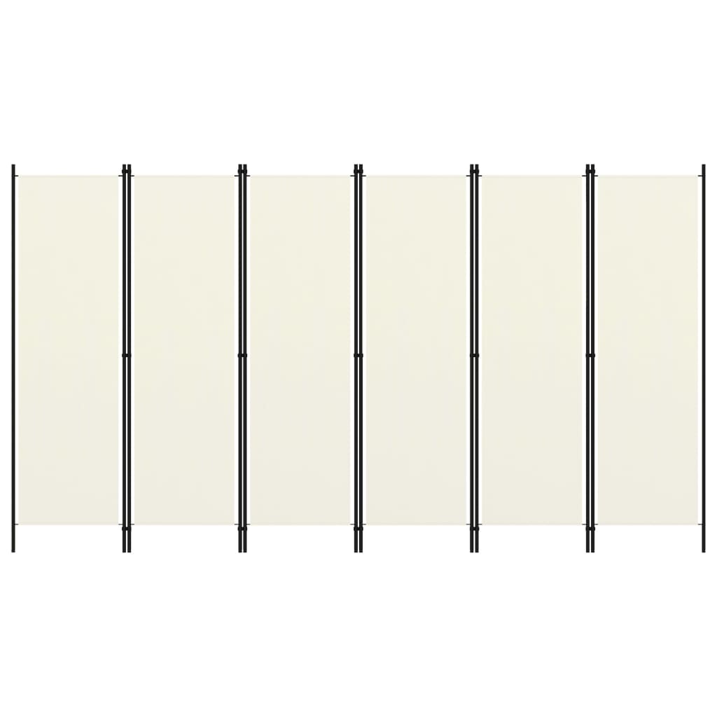 6 - Panel Room Divider Cream White 300x180 cm - Newstart Furniture