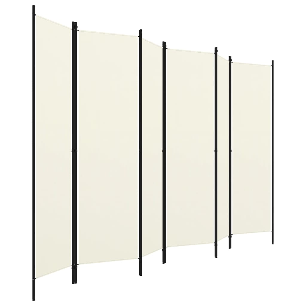 6 - Panel Room Divider Cream White 300x180 cm - Newstart Furniture