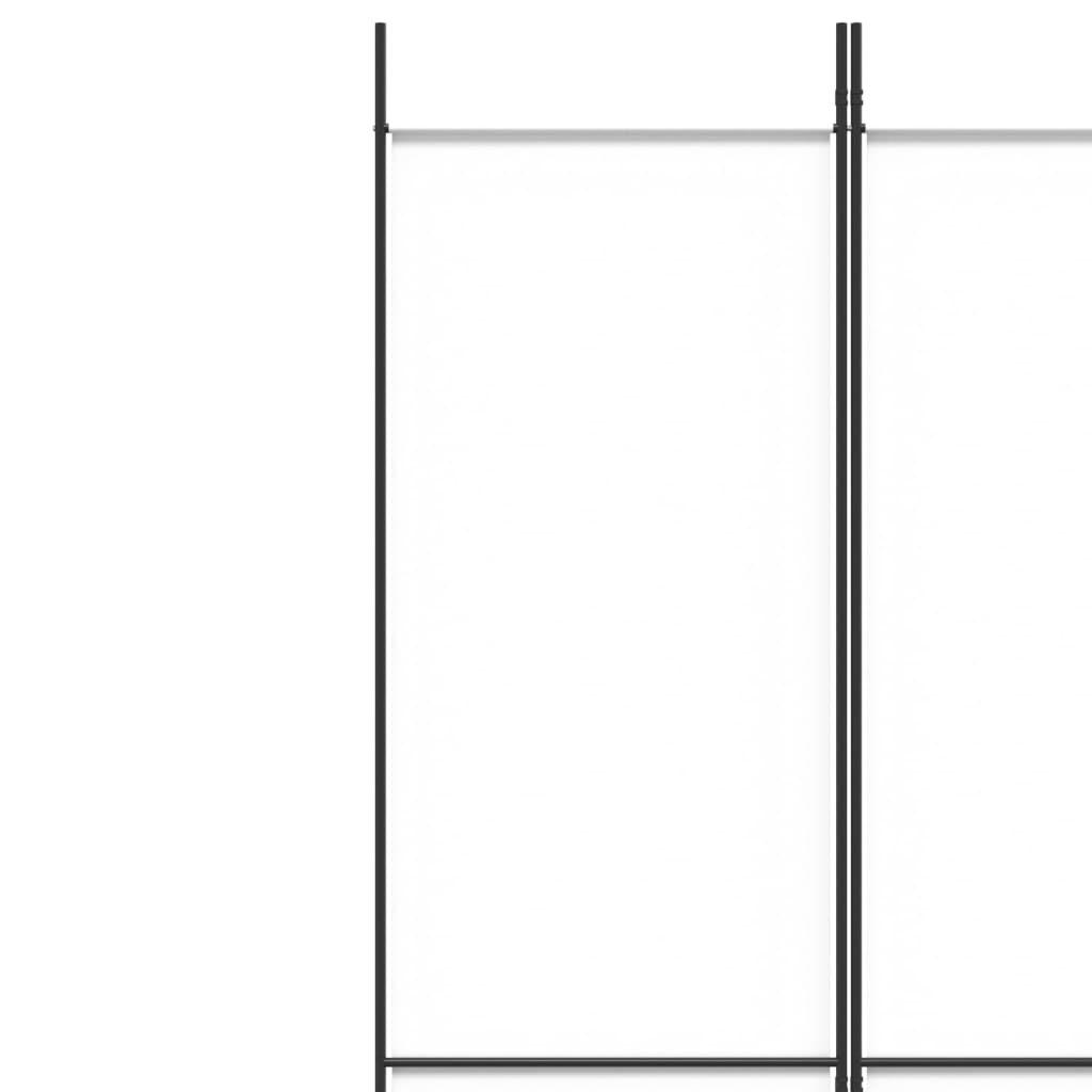 6 - Panel Room Divider White 300x220 cm Fabric - Newstart Furniture