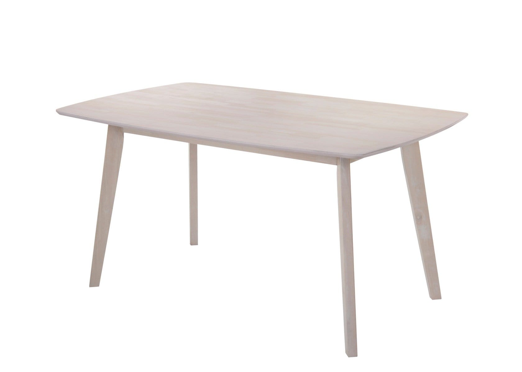 6 Seater Dining Table Solid hardwood White Wash - Newstart Furniture