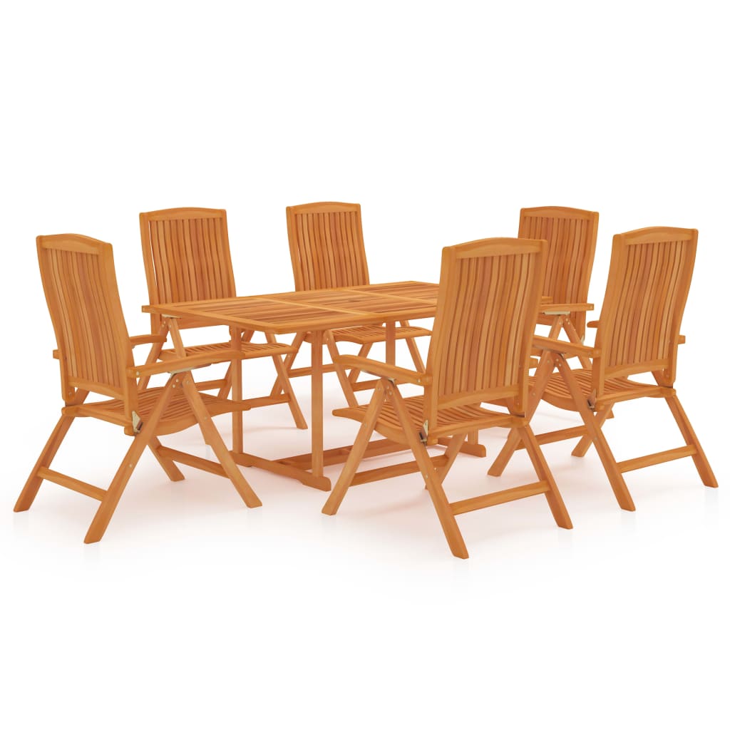 7 Piece Garden Dining Set Solid Teak Wood - Newstart Furniture