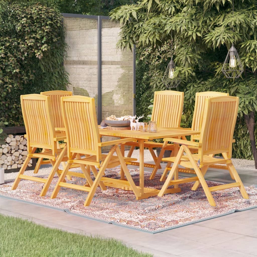 7 Piece Garden Dining Set Solid Teak Wood - Newstart Furniture