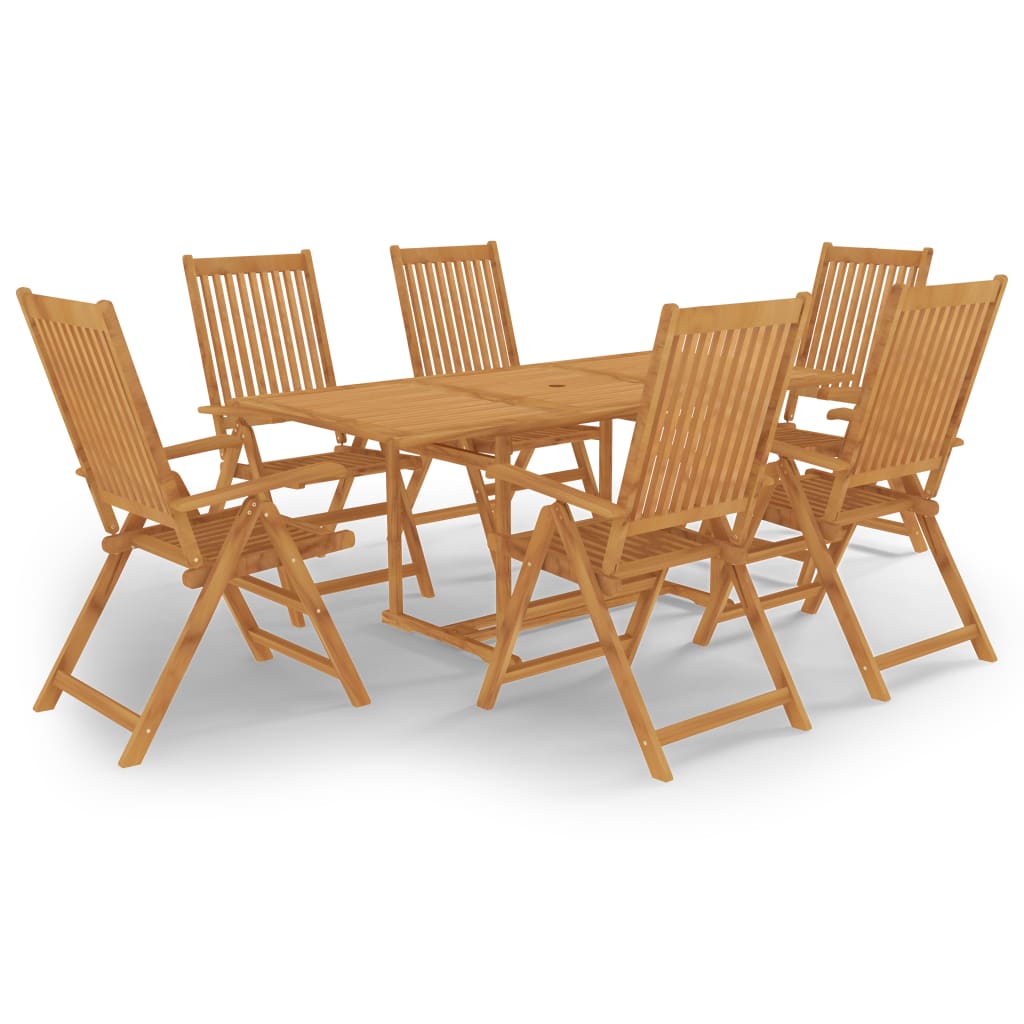 7 Piece Garden Dining Set Solid Teak Wood - Newstart Furniture