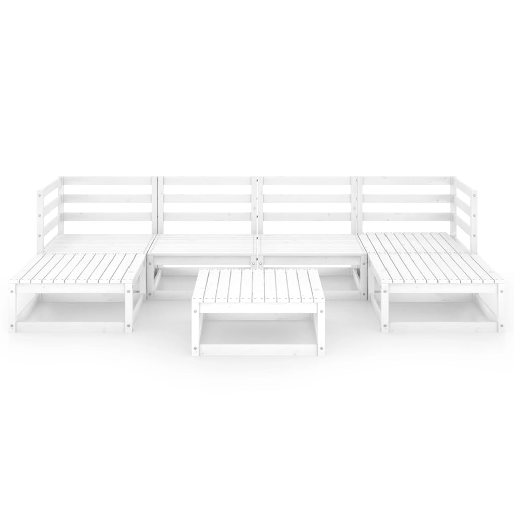 7 Piece Garden Lounge Set Solid Pinewood - Newstart Furniture