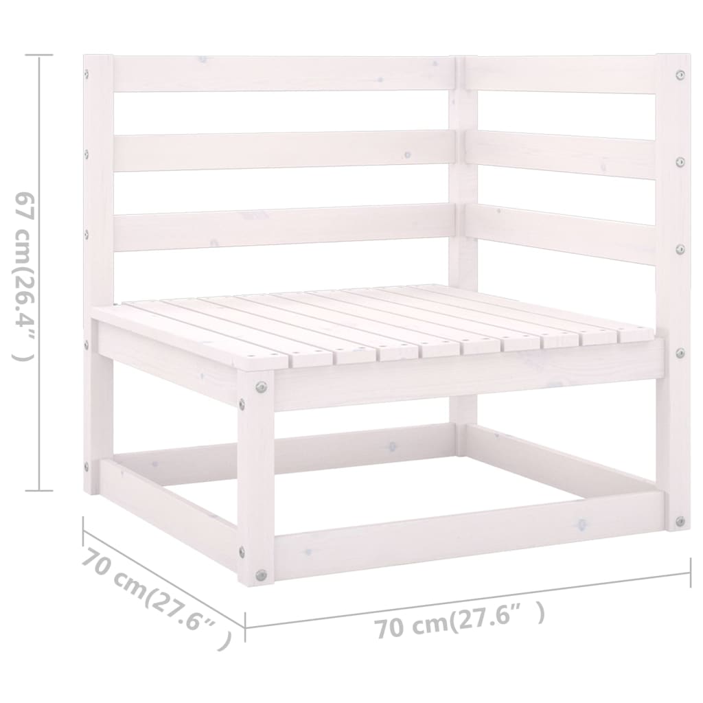 7 Piece Garden Lounge Set Solid Pinewood - Newstart Furniture