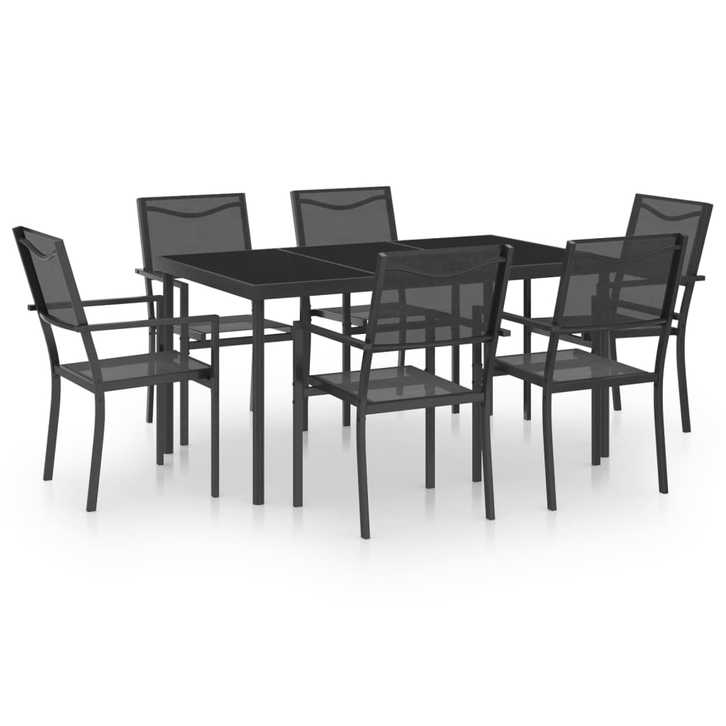 7 Piece Outdoor Dining Set Steel - Newstart Furniture