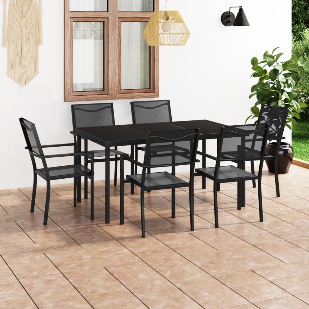 7 Piece Outdoor Dining Set Steel - Newstart Furniture