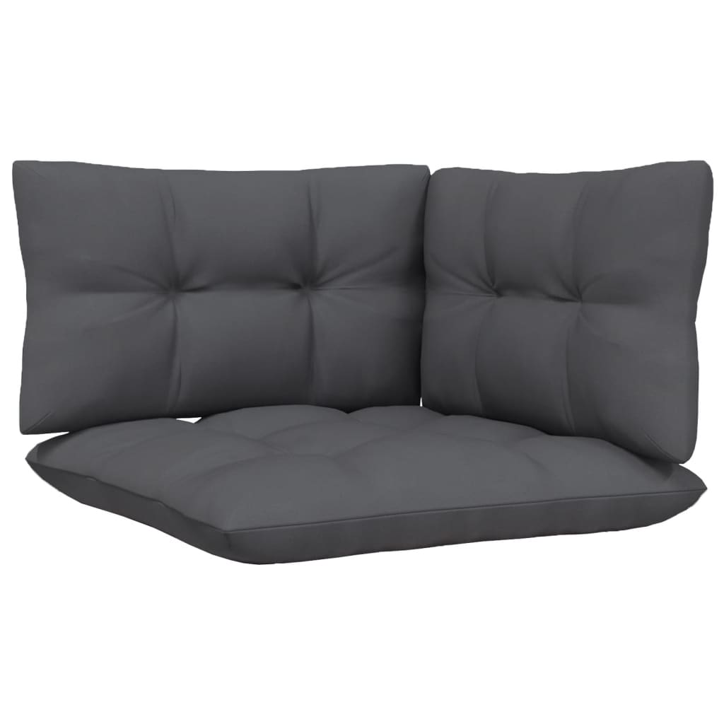 8 Piece Garden Lounge Set with Anthracite Cushions Pinewood - Newstart Furniture