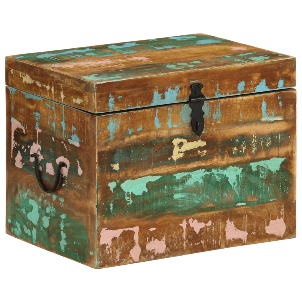 Antique-Style Reclaimed Wood Storage Chest - Handmade