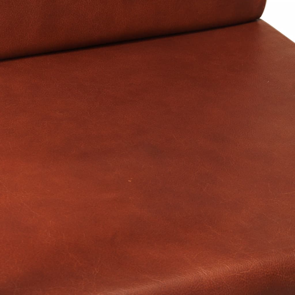 Armchair Brown Real Leather