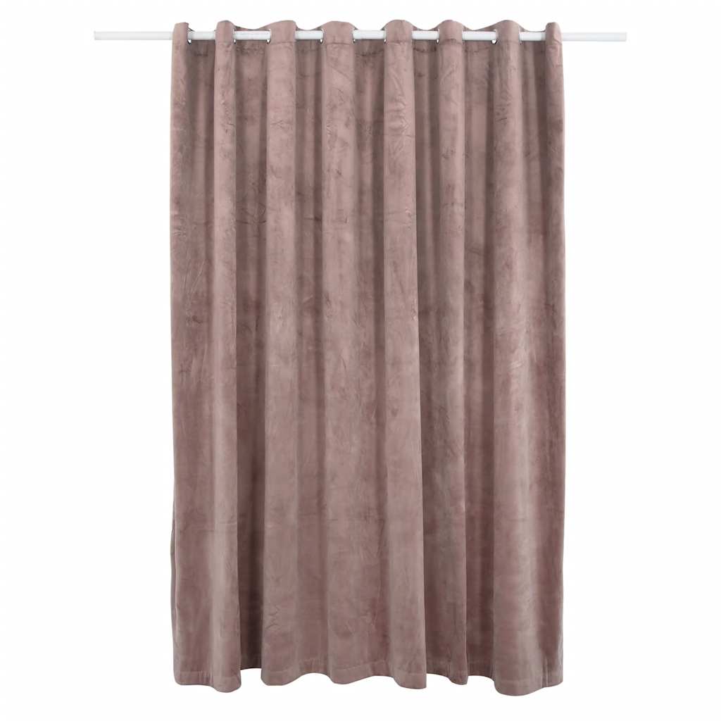 Velvet Blackout Curtain with Rings - Antique Pink 290x245 cm