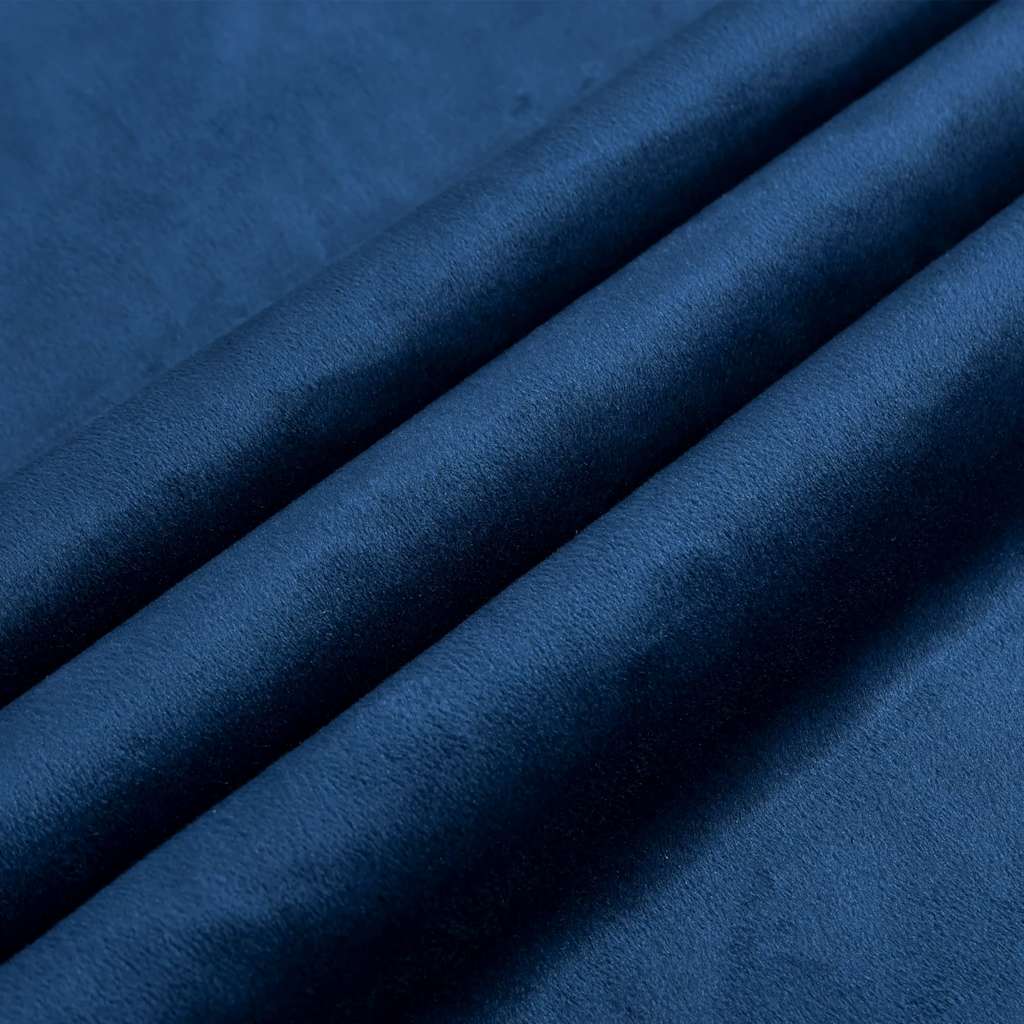 Luxe Velvet Blackout Curtains with Rings - Dark Blue 290x245cm