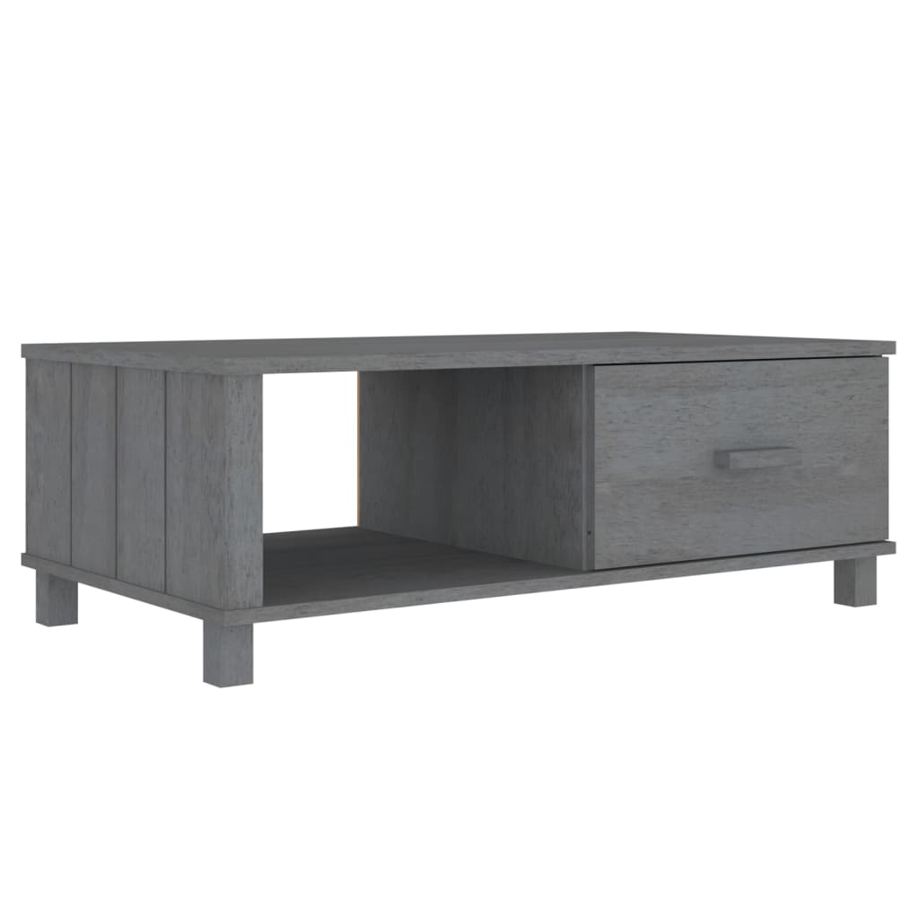 Coffee Table "HAMAR" Dark Grey 100x55x35 cm Solid Wood Pine