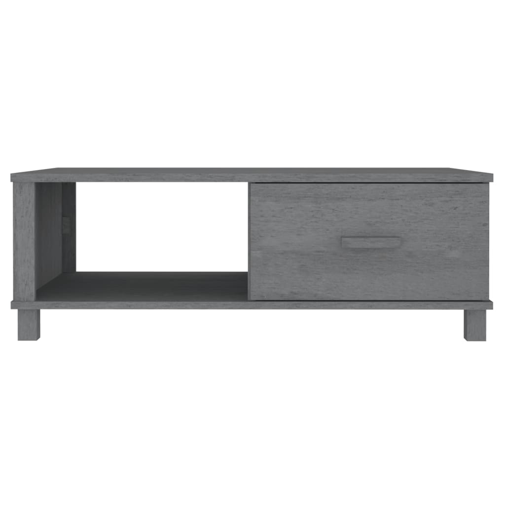 Coffee Table "HAMAR" Dark Grey 100x55x35 cm Solid Wood Pine