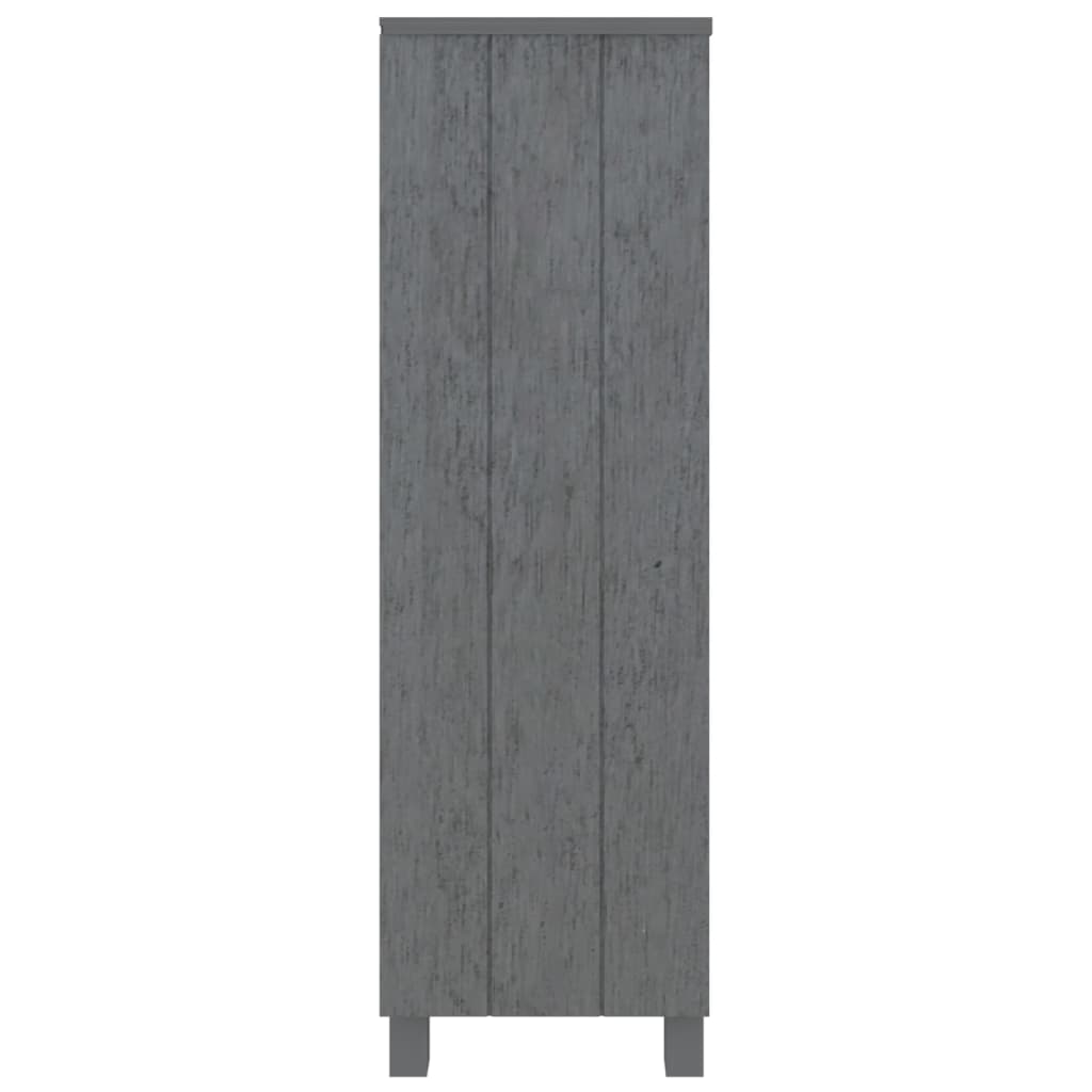 Book Cabinet "HAMAR" Dark Grey  85x35x112 cm Solid Wood Pine