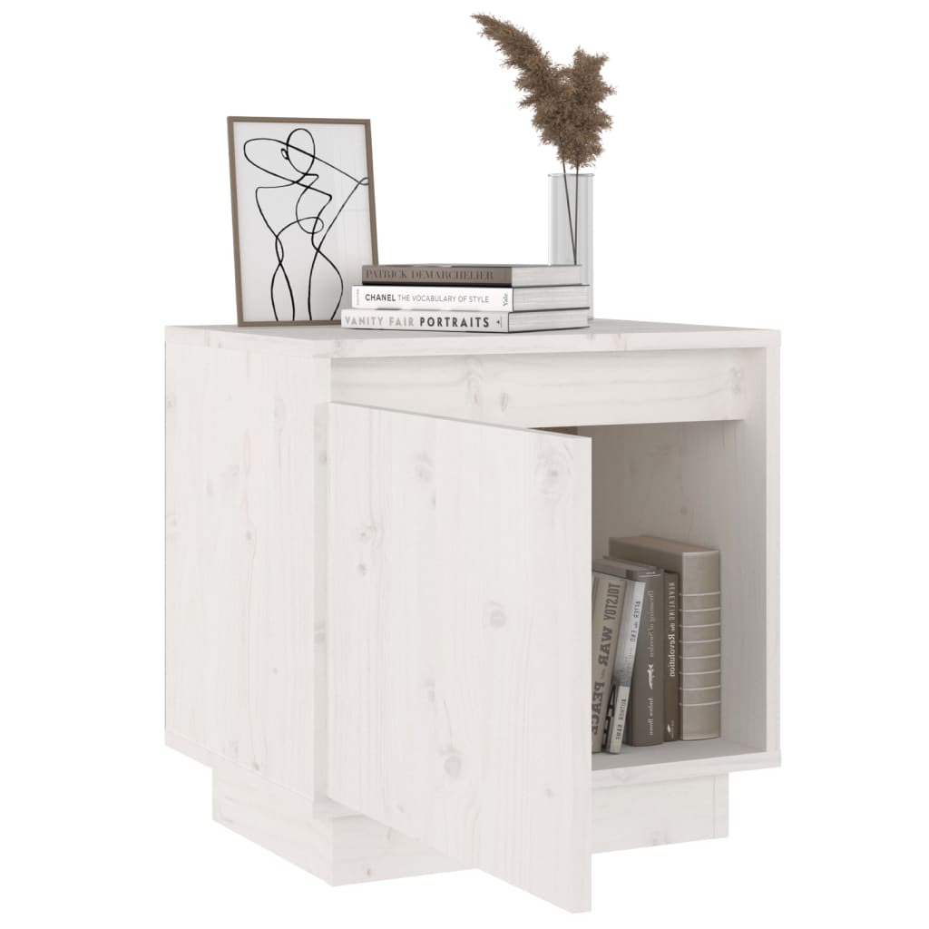 Bedside Cabinets 2 pcs White 40x30x40 cm Solid Wood Pine