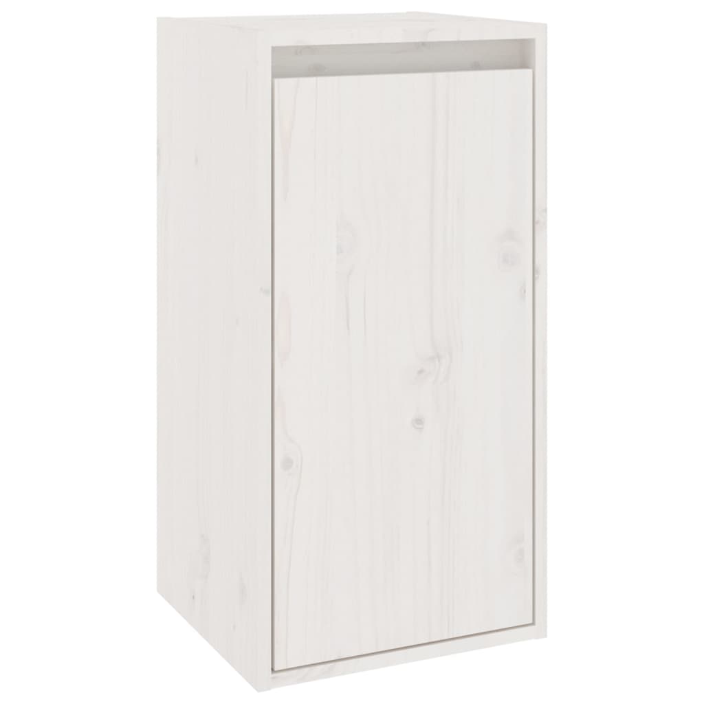 Solid Pine Wall Cabinet White 30x30x60 cm