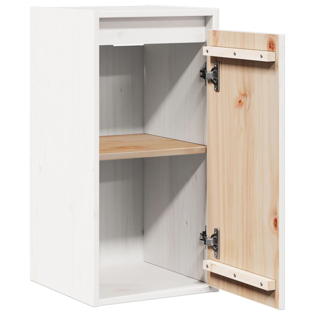 Solid Pine Wall Cabinet White 30x30x60 cm