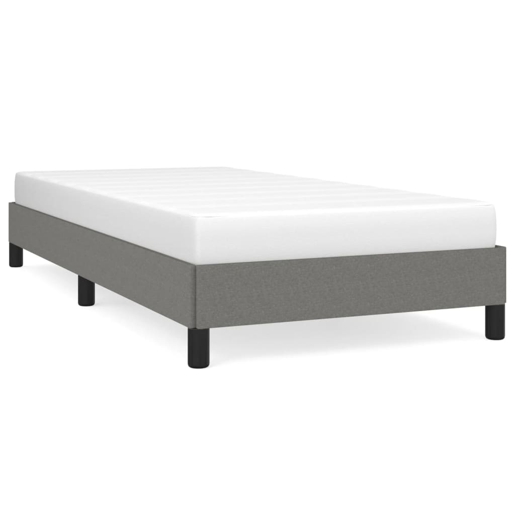 King Single Fabric Bed Frame in Dark Grey