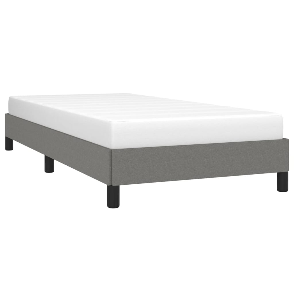 King Single Fabric Bed Frame in Dark Grey