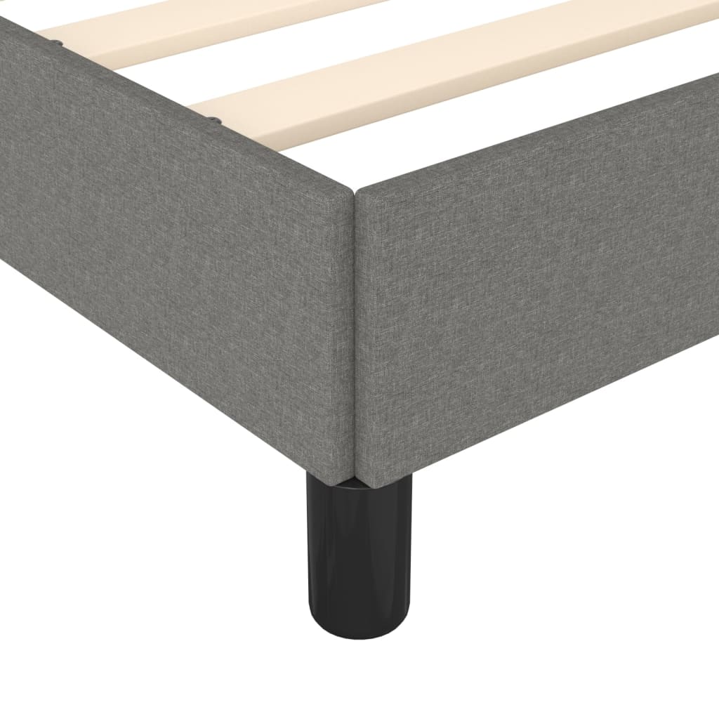 King Single Fabric Bed Frame in Dark Grey