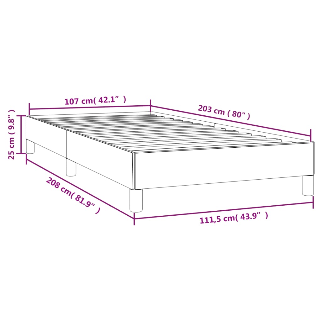 King Single Black Fabric Bed Frame