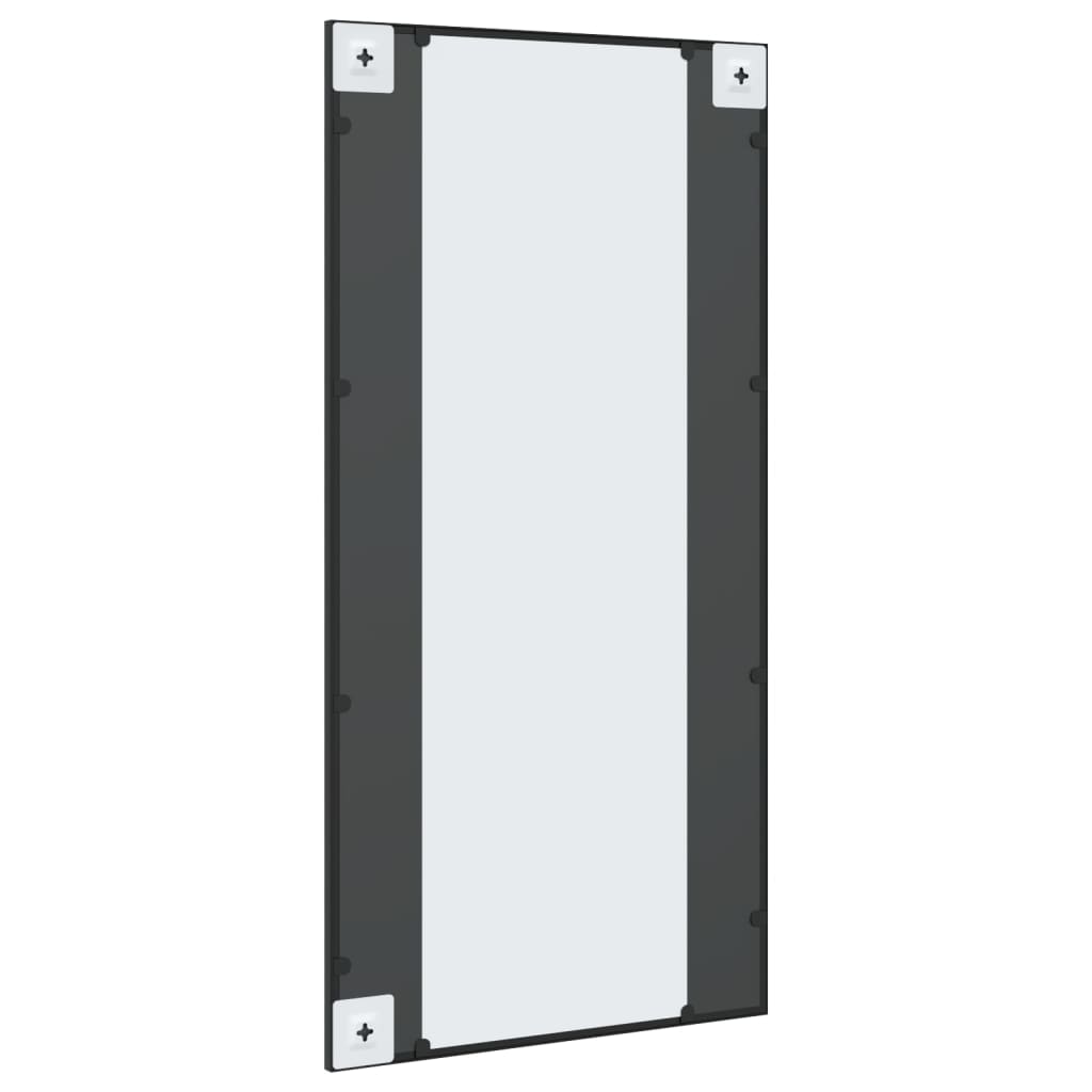 Black Rectangle Wall Mirror 50x100 cm Iron Frame