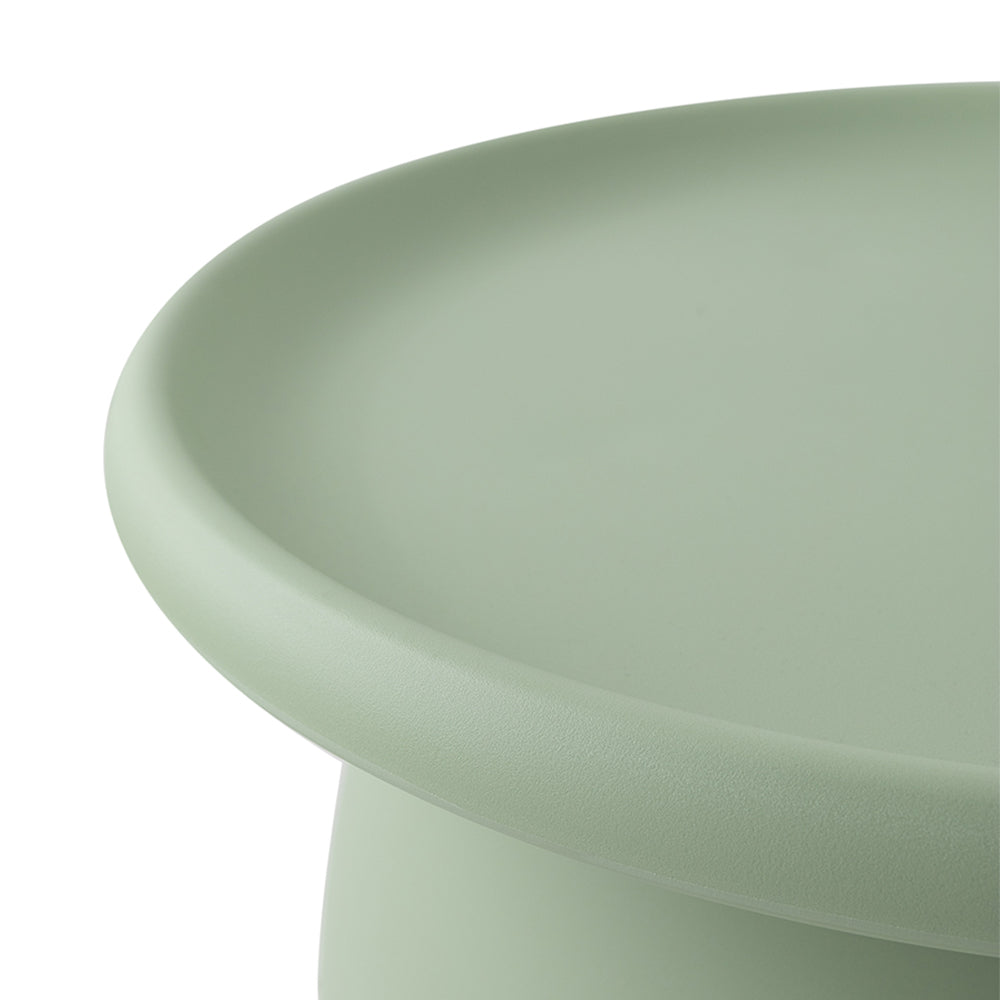 Artiss Round Green Plastic Coffee Table 71cm Pedestal Base