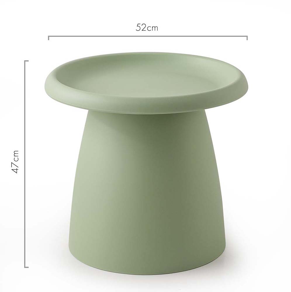 Round Green Coffee Table by Artiss | 52CM Plastic Pedestal