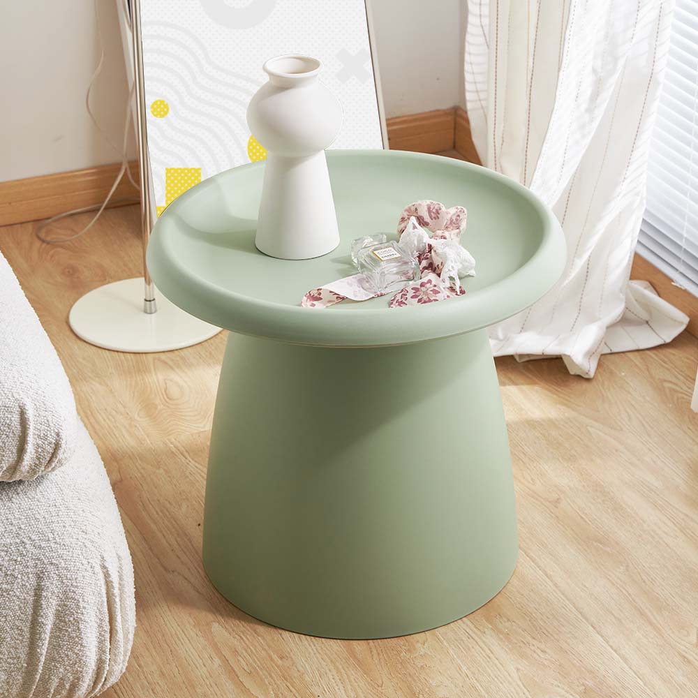 Round Green Coffee Table by Artiss | 52CM Plastic Pedestal