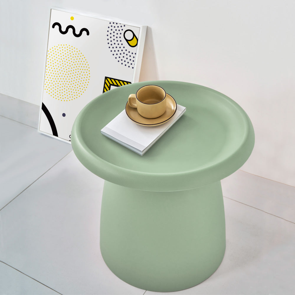 Round Green Coffee Table by Artiss | 52CM Plastic Pedestal