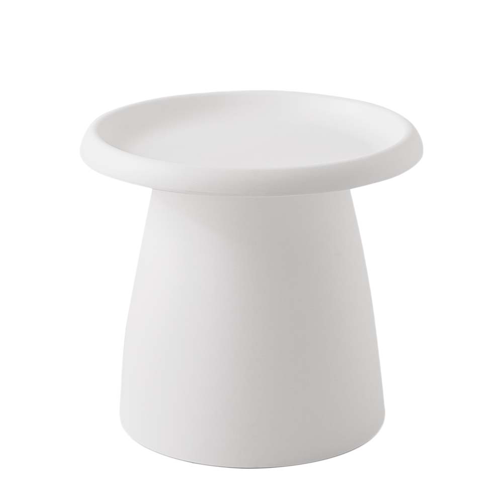 Round White Coffee Table by Artiss | 52cm Plastic Pedestal