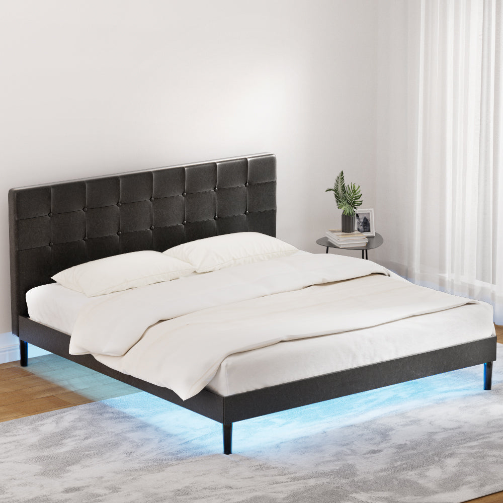 Artiss RAVI King Size LED Bed Frame with USB Charging