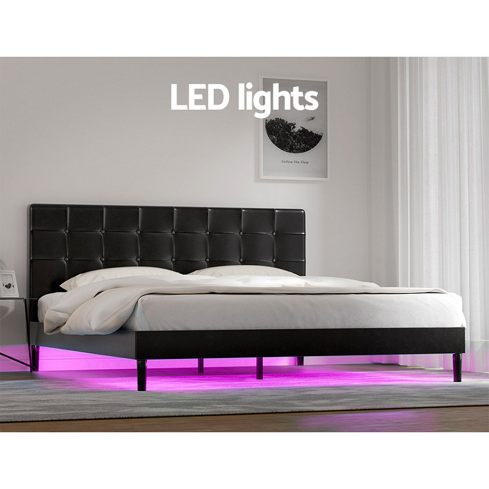 Artiss RAVI King Size LED Bed Frame with USB Charging