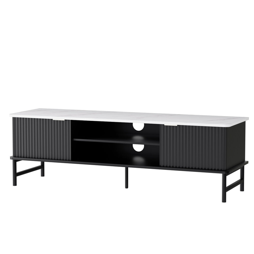 Artiss Kaisu Marble Effect TV Cabinet with Storage, 140cm