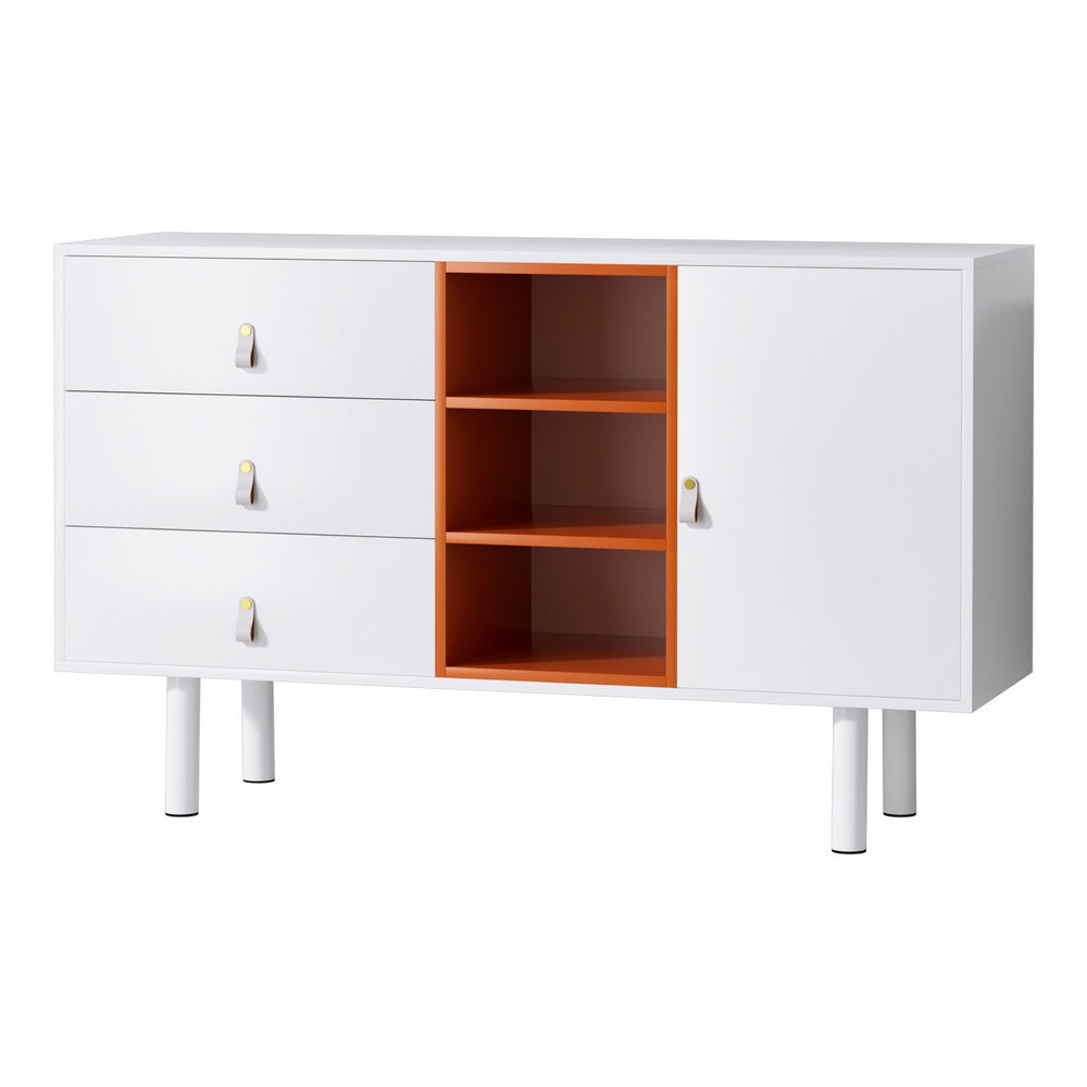 Artiss Modern Storage Buffet Sideboard Cabinet | White & Orange