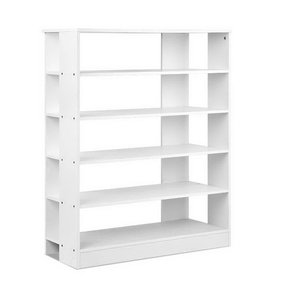 Artiss 6 Tier White Shoe Rack for 30 Pairs | Newstart Furniture