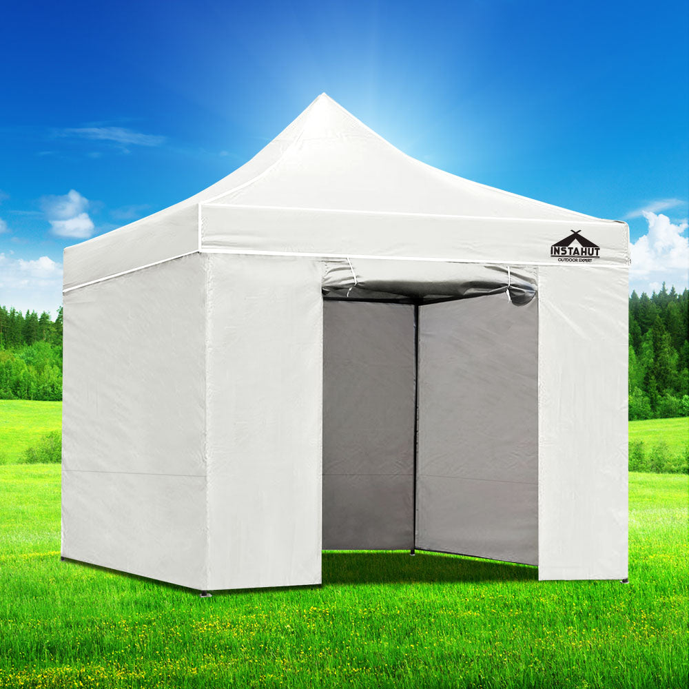 Instahut 3x3m Pop Up Gazebo Tent | Outdoor Shelter with Walls