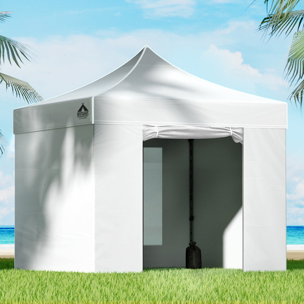 Instahut 3x3m Pop Up Gazebo Tent | Outdoor Shelter with Walls