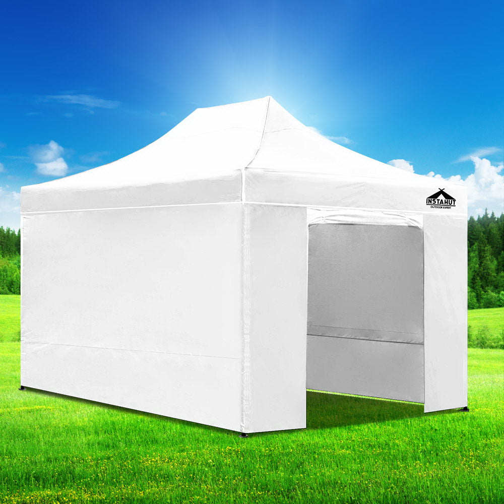 Instahut 3x4.5m Pop Up Gazebo Tent with UV Protection & Walls