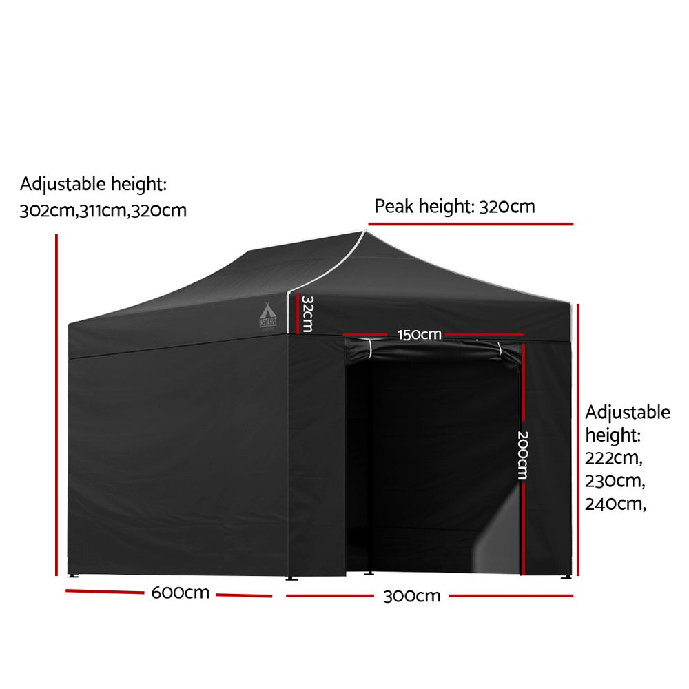 Instahut 3x6m Pop Up Gazebo Tent | Outdoor Event Shelter