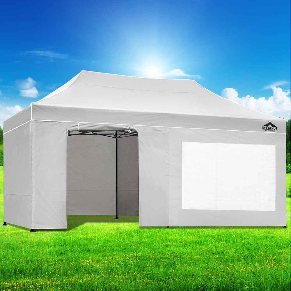 Instahut 3x6m Pop Up Gazebo Tent with Walls | Outdoor Shelter