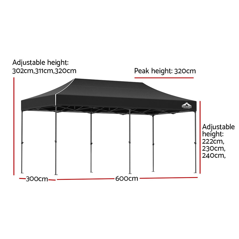 Instahut 3x6m Pop Up Gazebo Tent for Outdoor Events