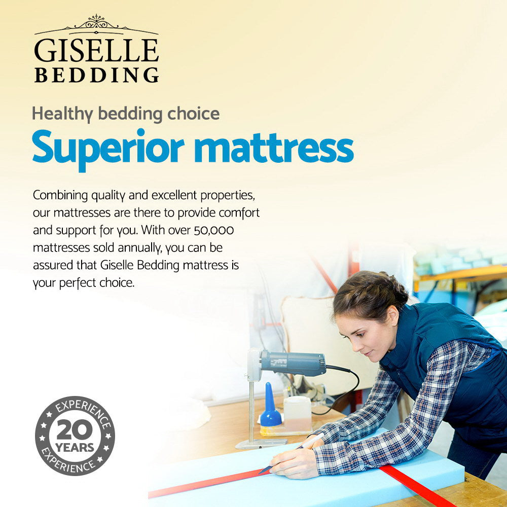 Giselle 32cm Euro Top Double Mattress with 5 Zone Pocket Springs