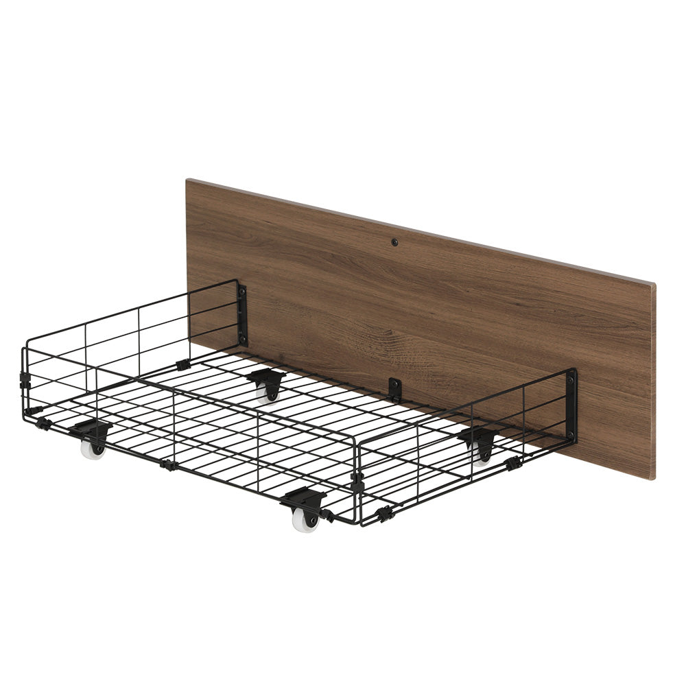 Artiss Metal Trundle Storage Drawers Set | Walnut & Black