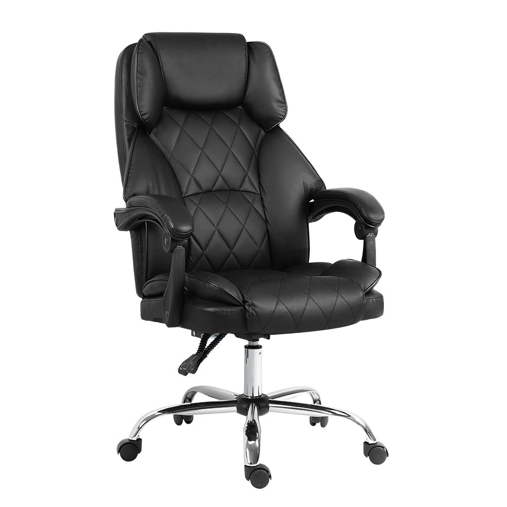 Artiss Executive Leather Recliner Office Chair | Black